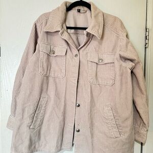 Divided Corduroy Utility Jacket - Light Tan